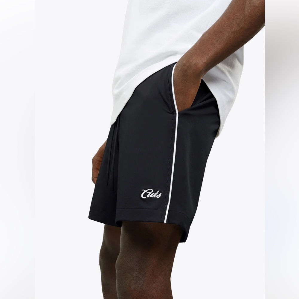 Cuts Clothing Black Amalfi H2O Swim Shorts 7” New